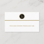 プロフェッショナル歯科医 |金ゴールド歯科クリニック 名刺 (裏面)