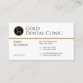 プロフェッショナル歯科医 |金ゴールド歯科クリニック 名刺 (正面)