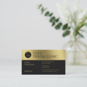 プロフェッショナル歯科医 |金ゴールド 名刺 (スタンド正面)