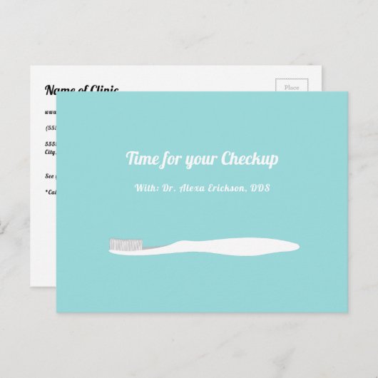 プロフェッショナル歯科用歯ブラシアポイントメント ポストカード (正面/裏面)