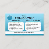 プロフェッショナル気に写真 名刺 (裏面)