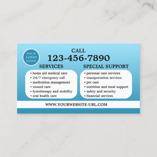 プロフェッショナル気に写真 名刺 (裏面)