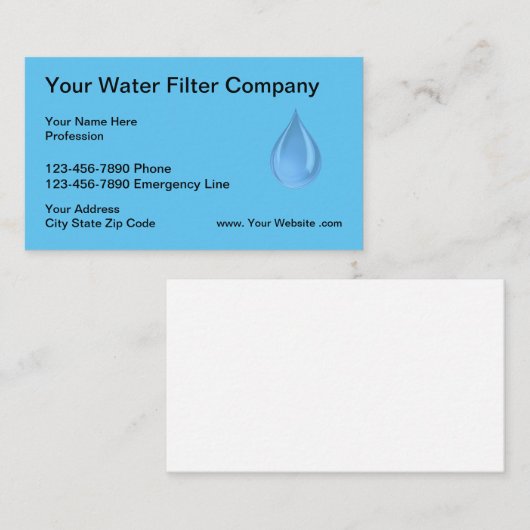 プロフェッショナル水フィルター 名刺 (正面/裏面)
