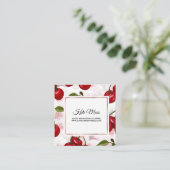 プロフェッショナル水彩さくらんぼ スクエア名刺 (スタンド正面)