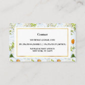 プロフェッショナル水彩デイジー 名刺 (裏面)