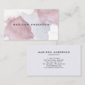 プロフェッショナル水彩パープルラベンダーレッドスプラッシュ 名刺 (正面/裏面)