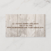 プロフェッショナル水彩フローラ、唇、木目テクスチャ 名刺 (裏面)