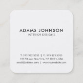 プロフェッショナル水彩緑の抽象芸術 スクエア名刺 (裏面)