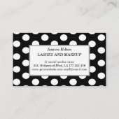 プロフェッショナル水玉模様猫の点滅のロゴ 名刺 (裏面)