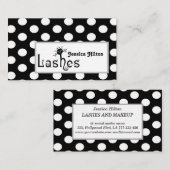 プロフェッショナル水玉模様猫の点滅のロゴ 名刺 (正面/裏面)