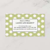 プロフェッショナル水玉模様猫の点滅のロゴ 名刺 (裏面)