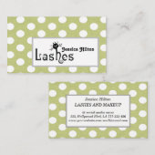 プロフェッショナル水玉模様猫の点滅のロゴ 名刺 (正面/裏面)