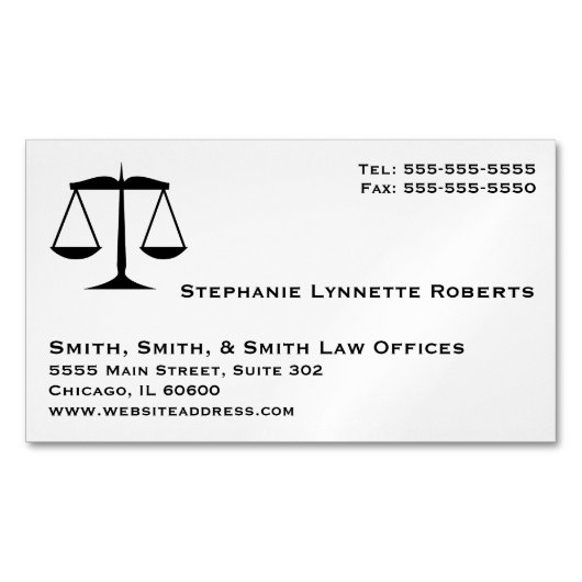 プロフェッショナル法業務 マグネット名刺 (正面)