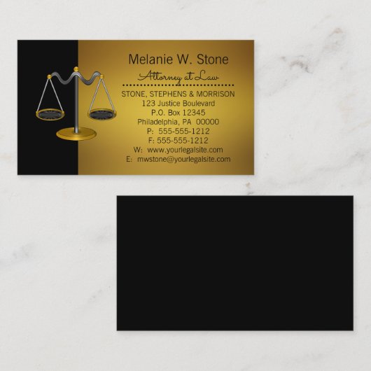 プロフェッショナル法法はかりで測弁護士 名刺 (正面/裏面)