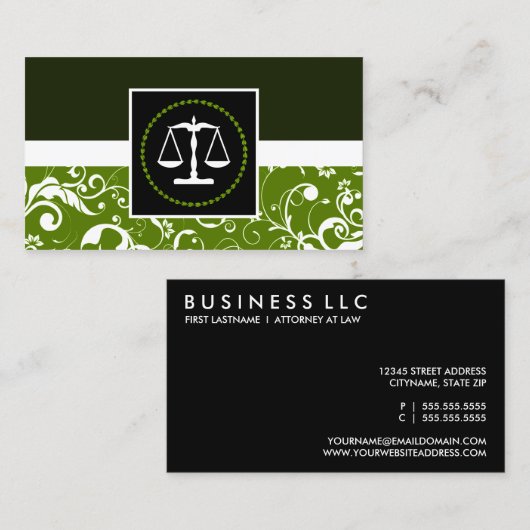 プロフェッショナル法:ダマスク正義はかりで測 名刺 (正面/裏面)