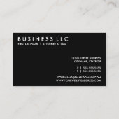 プロフェッショナル法:ダマスク正義はかりで測 名刺 (裏面)