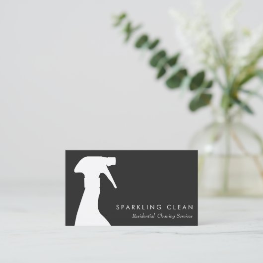 プロフェッショナル洗浄サービススプレーボトル 名刺 (スタンド正面)