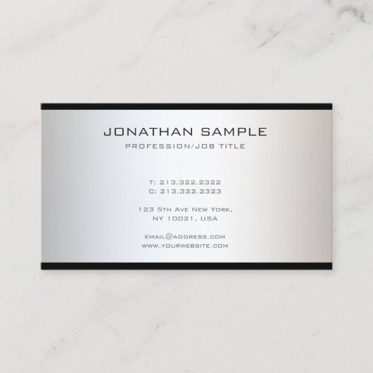 プロフェッショナル洗練されたプユニークラモダンイン 名刺 (正面)