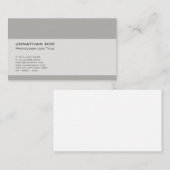 プロフェッショナル洗練されたプレーンモダンサロン 名刺 (正面/裏面)