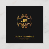 プロフェッショナル洗練ラグジュアリーシルクスクエア スクエア名刺 (正面)