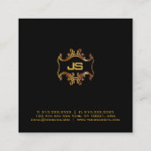 プロフェッショナル洗練ラグジュアリーシルクスクエア スクエア名刺 (裏面)