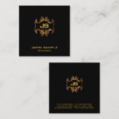 プロフェッショナル洗練ラグジュアリーシルクスクエア スクエア名刺 (正面/裏面)