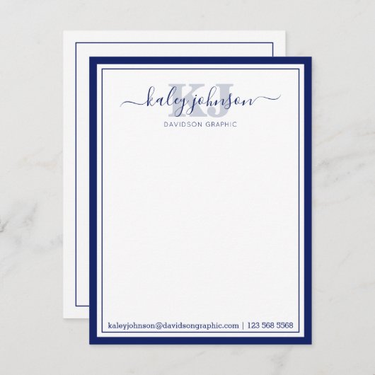 プロフェッショナル海軍 | ノートカードの机から サンキューカード (正面/裏面)