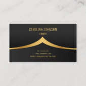 プロフェッショナル清掃サービスのメイド金ゴールドとブラック 名刺 (裏面)