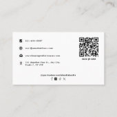 プロフェッショナル清掃サービスシンプルモノグラムロゴ 名刺 (裏面)