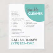 プロフェッショナル清掃サービスチラシのパンフレット チラシ (裏面)
