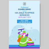 プロフェッショナル清掃サービスプロモーションマーケティング チラシ