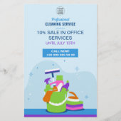 プロフェッショナル清掃サービスプロモーションマーケティング チラシ (正面)