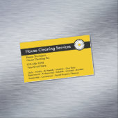 プロフェッショナル清掃サービスモダンデイジーデザイン マグネット名刺 (インサイチュ)