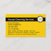 プロフェッショナル清掃サービスモダンデイジーデザイン 名刺 (正面)