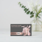 プロフェッショナル清掃サービスモダンバラ金ゴールド 名刺 (スタンド正面)