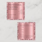 プロフェッショナル清掃サービスレジデンスバラ金ゴールド 予約カード (正面/裏面)