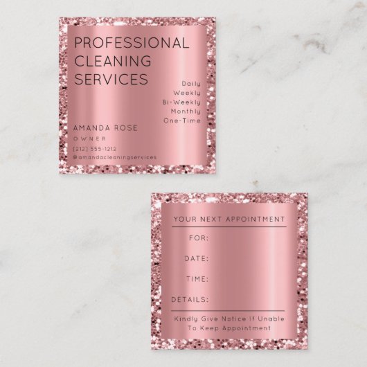 プロフェッショナル清掃サービスレジデンスバラ金ゴールド 予約カード (正面/裏面)