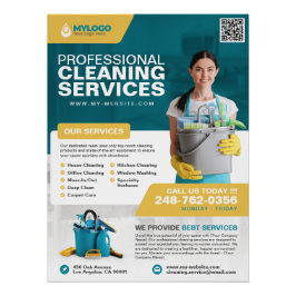プロフェッショナル清掃サービス業 ポスター