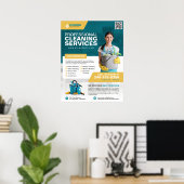プロフェッショナル清掃サービス業 ポスター (ホームオフィス)
