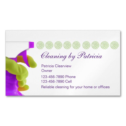 プロフェッショナル清掃サービス マグネット名刺 (正面)