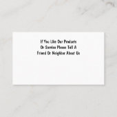 プロフェッショナル清掃サービス 名刺 (裏面)