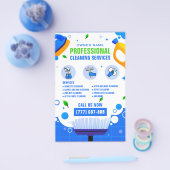 プロフェッショナル清掃業広告務 チラシ (シングル)