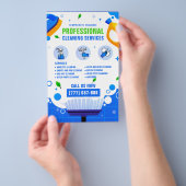 プロフェッショナル清掃業広告務 チラシ (ハンドル)