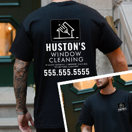 プロフェッショナル清掃用ロゴ洗浄窓クリーナ Tシャツ