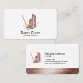 プロフェッショナル清掃用住宅サービス名刺 名刺 (正面/裏面)