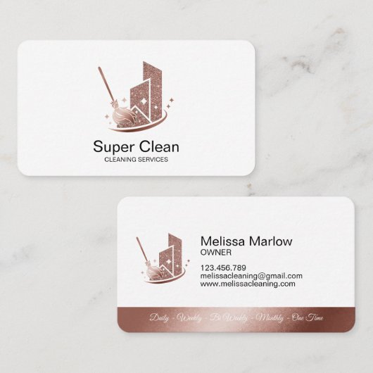 プロフェッショナル清掃用住宅サービス名刺 名刺 (正面/裏面)