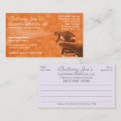 プロフェッショナル清掃/清掃作業サービス 名刺 (正面/裏面)