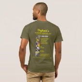 プロフェッショナル清掃/清掃作業サービス Tシャツ (裏面フル)