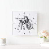 プロフェッショナル測量士 スクエア壁時計 (ホーム)