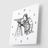 プロフェッショナル測量士 スクエア壁時計 (傾斜)